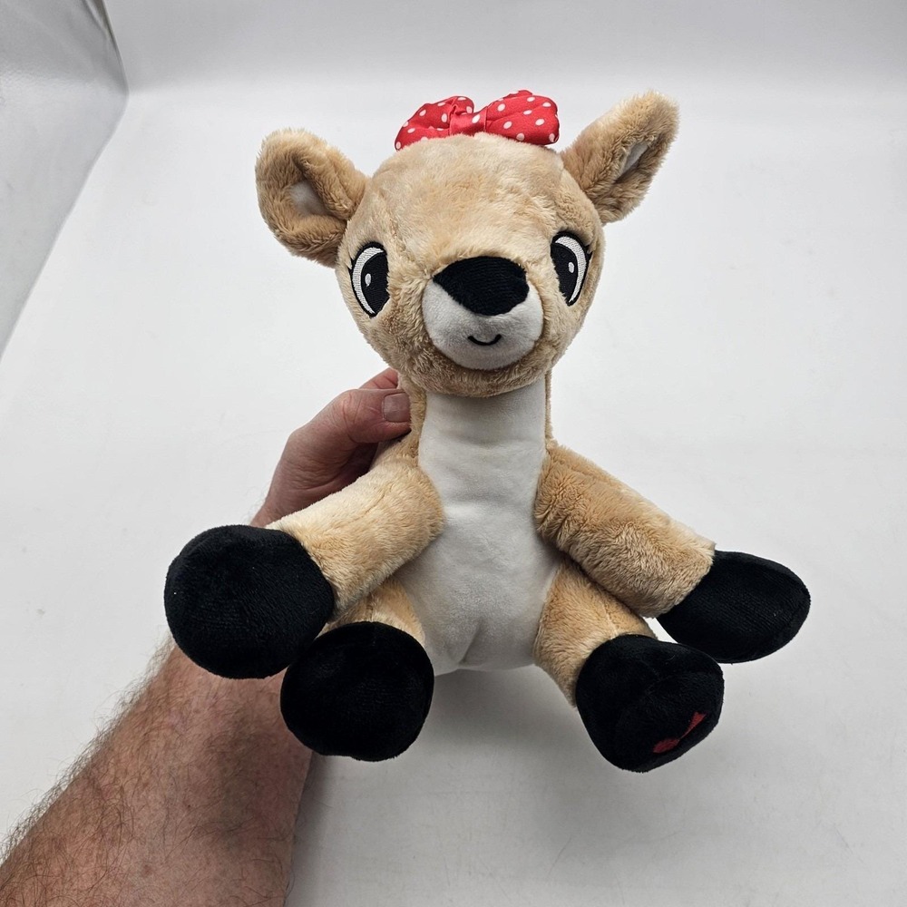 Rudolph Clarice‎ Reindeer Plush Stuffed Toy Small Brown Rashti & Rashti Talking